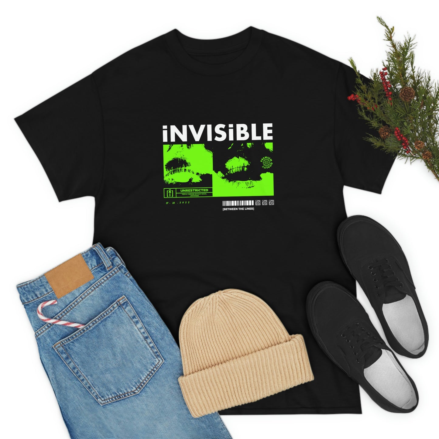 [iNVISiBLE] Between the Lines Heavy Cotton T-Shirt