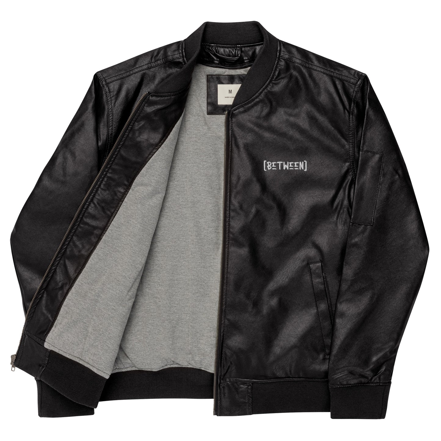 [Between the Lines] Leather Bomber Jacket